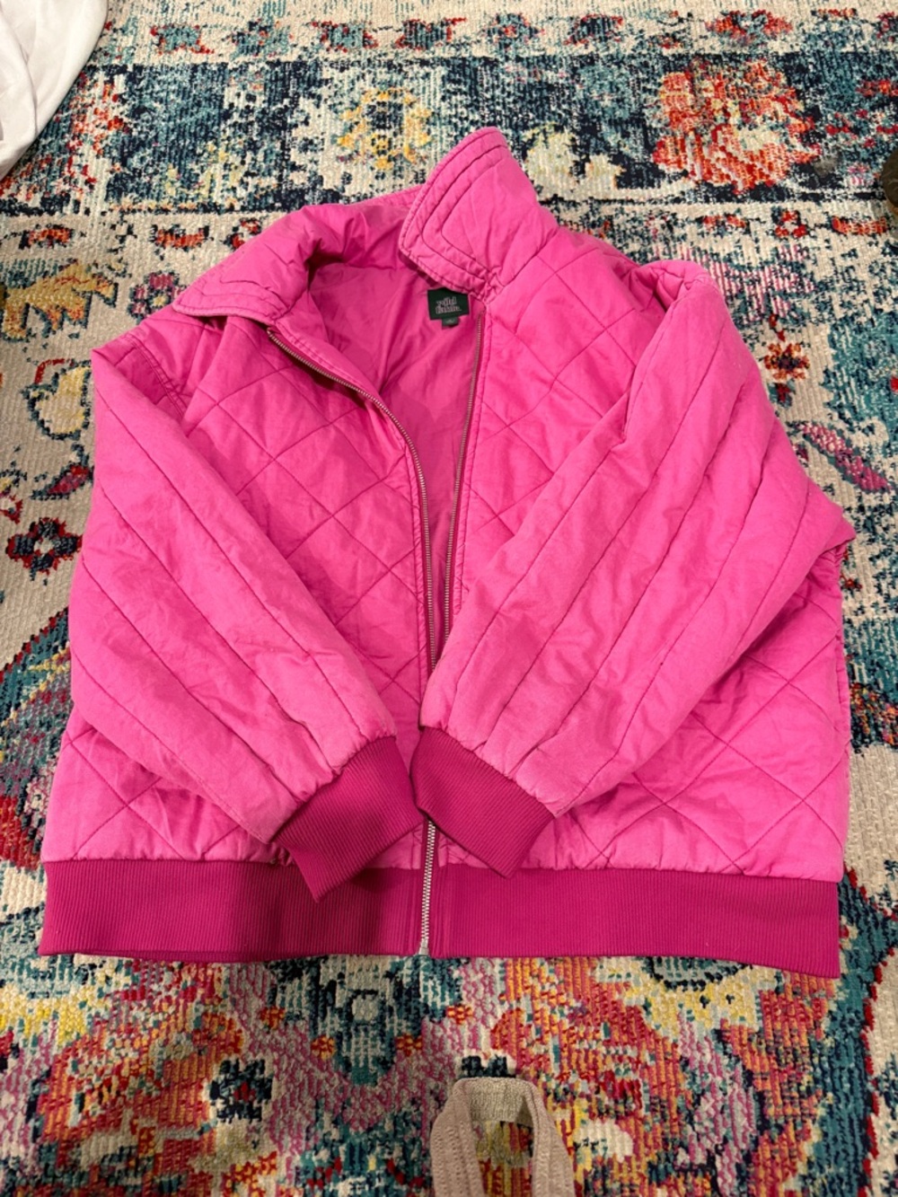 Wild Fable Quilted Pink Bomber Jacket